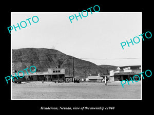 OLD LARGE HISTORIC PHOTO OF HENDERSON NEVADA, VIEW OF THE TOWNSHIP c1940