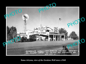 OLD LARGE HISTORIC PHOTO OF YUMA ARIZONA, THJE GORDON WELLS STORE c1940