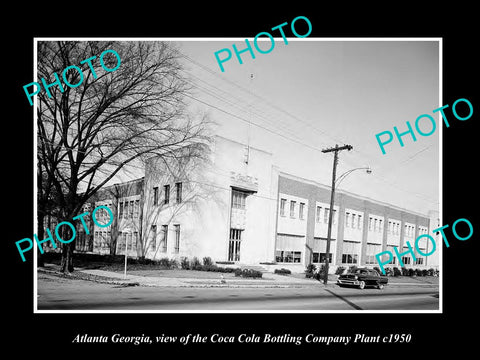 OLD LARGE HISTORIC PHOTO OF ATLANTA GEORGIA, THE COCA COCA BOTTLING PLANT c1950