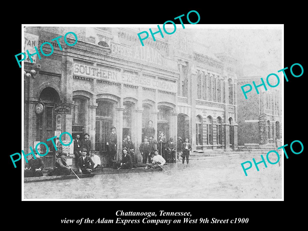 OLD LARGE HISTORIC PHOTO OF CHATTANOOGA TENNESSEE, THE SOUTHERN EXPRESS Co c1900