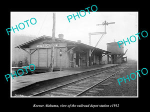 OLD LARGE HISTORIC PHOTO OF KENNER ALABAMA, THE RAILROAD DEPOT STATION c1912