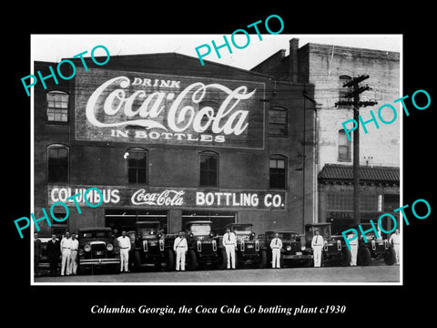 OLD LARGE HISTORIC PHOTO OF COLUMBUS GEORGIA, THE COCA COLA BOTTLING PLANT c1930