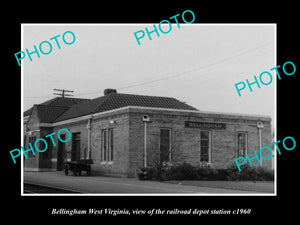 OLD LARGE HISTORIC PHOTO OF BELLINGHAM WEST VIRGINIA, RAILROAD STATION c1960 2