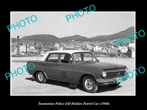 OLD LARGE HISTORIC PHOTO OF TASMANIAN POLICE EH HOLDEN PATROL CARS c1960s