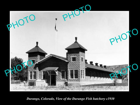 OLD LARGE HISTORIC PHOTO OF DURANGO COLORADO, VIEW OF THE FISH HATCHERY c1930