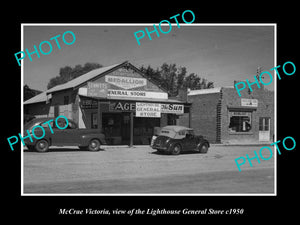 OLD LARGE HISTORIC PHOTO OF McCRAE VICTORIA, THE LIGHTHOUSE GENERAL STORE c1950