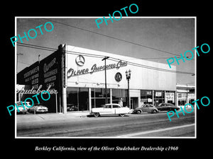 OLD LARGE HISTORIC PHOTO OF BERKELEY CALIFORNIA, THE STUDEBAKER MOTOR STORE 1960