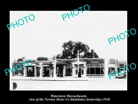 OLD LARGE HISTORIC PHOTO OF WATERTOWN MASSACHUSETTS, THE STUDEBAKER STORE c1930