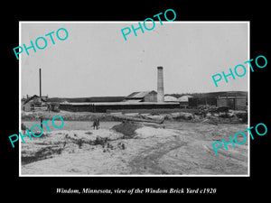 OLD LARGE HISTORIC PHOTO OF WINDOM MINNESOTA, VIEW OF THE BRICK YARD c1920