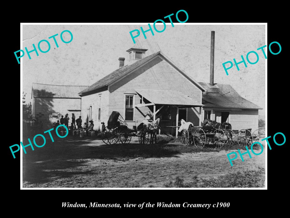 OLD LARGE HISTORIC PHOTO OF WINDOM MINNESOTA, VIEW OF THE CREAMERY c1900