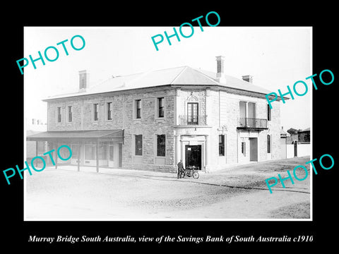 OLD HISTORIC PHOTO OF MURRAY BRIDGE SOUTH AUSTRALIA, THE SAVINGS BANK c1910