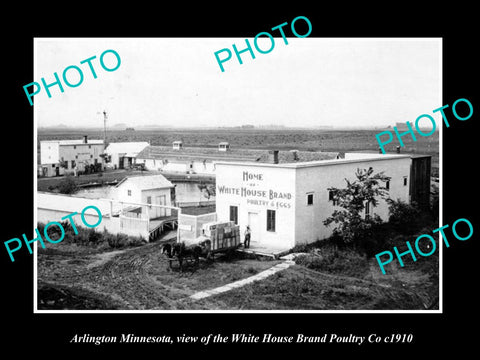 OLD LARGE HISTORIC PHOTO OF ARLINGTON MINNESOTA, THE WHITE HOUSE POULTRY Co c191