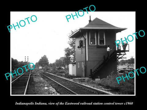 OLD HISTORIC PHOTO OF INDIANAPOLIS INDIANA, THE EASTWOOD RAILROAD STATION c1960