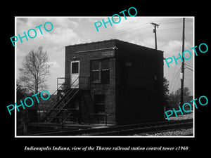 OLD HISTORIC PHOTO OF INDIANAPOLIS INDIANA, THE THORNE RAILROAD STATION c1960